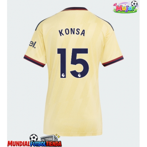 Camiseta Arsenal Ezri Konsa #15 Tercera Equipación Replica 2026-27 para mujer mangas cortas